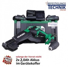 Hikoki Akku Magazinschrauber W18DA WBZ 2x2,0Ah f&uuml;r Magazinschrauben Trockenbau