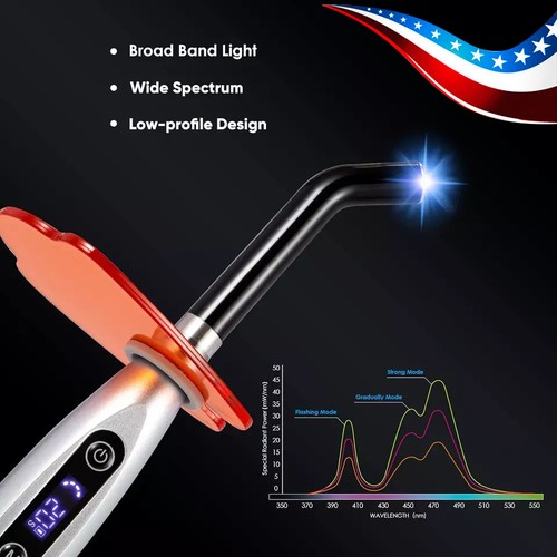 Dental Wireless Cordless LED Cure Curing Light Lamp 1500mw 5W Tool Resin Lamp US - Picture 16 of 24