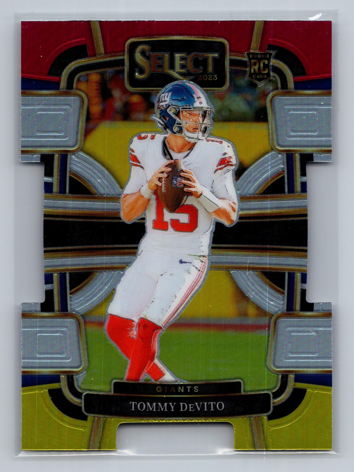 2023 Panini Select #73 Tommy DeVito Red and Blue Prizms Die Cuts