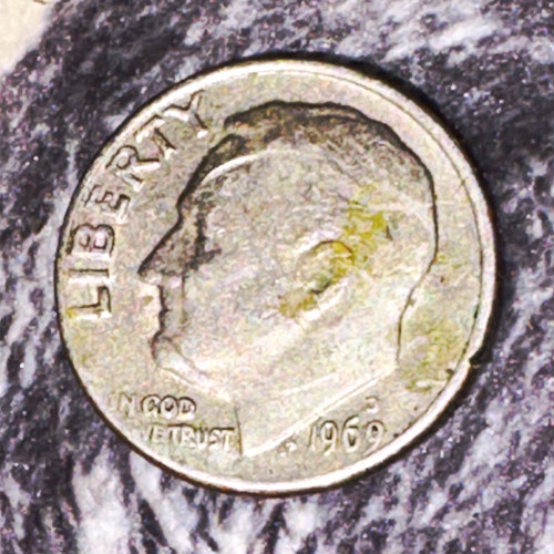 1969 D ￼ collectible dime 