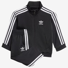 Adidas Originals Boys 2-pc Tracksuit Set Jacket Joggers Size 7 Black