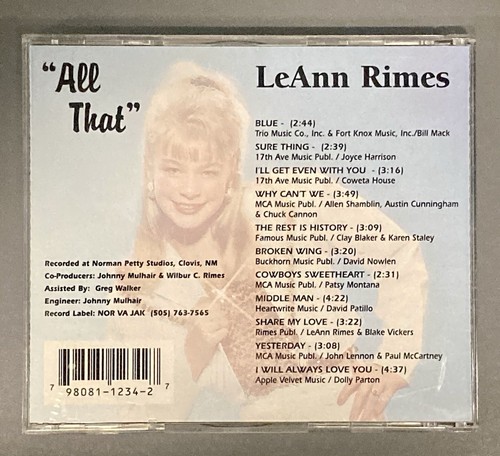 (VG) Rare CD -LeAnn Rimes All That (1994) - 11 Songs by 11-Year-Old LeAnn Rimes - Picture 2 of 4