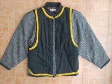 GIANNI VERSACE WOOL LAYERED BUTTON JACKET