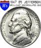 1947 (P) Jefferson Nickel 5c - Brilliant Uncirculated (BU)