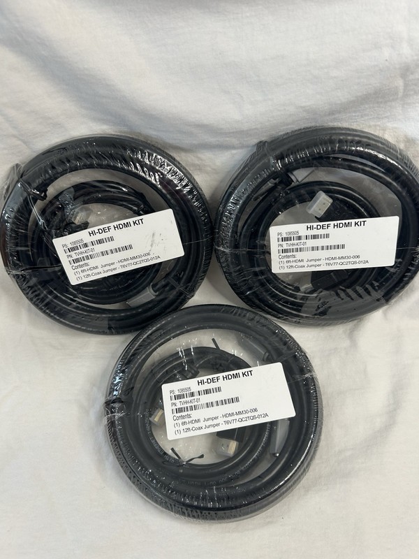 Set of Three; HI-DEF HDMI KIT w/6FT HDMI Jumper & 12FT Coax Jumper; New In Pack;