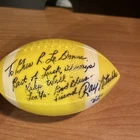 💥Ray Nitschke Autographed Mini Football Green Bay Packers 1978 Hall Of Fame