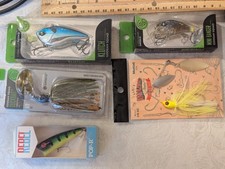 Lot Of 5, (2) spinnerbait, googan klutch lipless, Clickbait chatterbait, popper