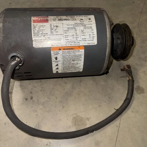 Dayton 4k259g Belt Drive Fan And Blower Motor - Used Working Condition 1/2 HP