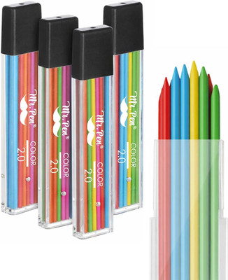 Mr. Pen- 2.0 Mm Lead Refills, 48 Pack (12 per Tube), Colorful, 90 Mm Length, Bol