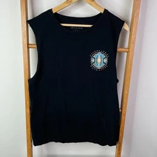 Tash Sultana Muscle Tank Top Womens Medium Black Graphic Print Flow State Casual