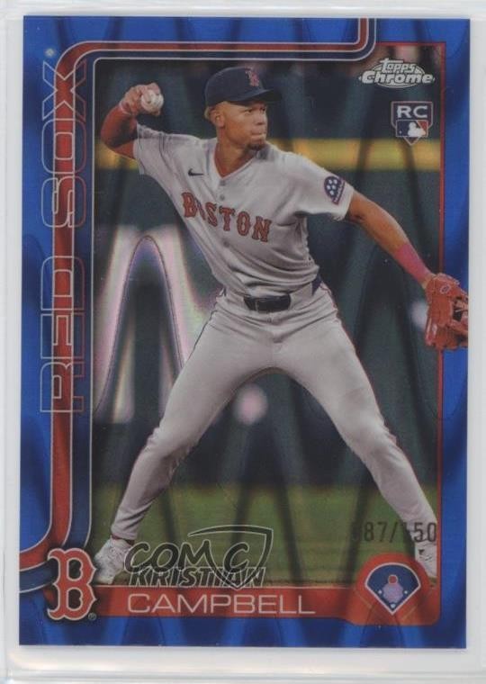2025 Topps Chrome Blue RayWave Refractor /150 Kristian Campbell #171 0b9k