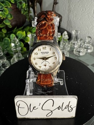 Vintage Woldman Electra Mechanical Women s Wrist Watch On Leather Band