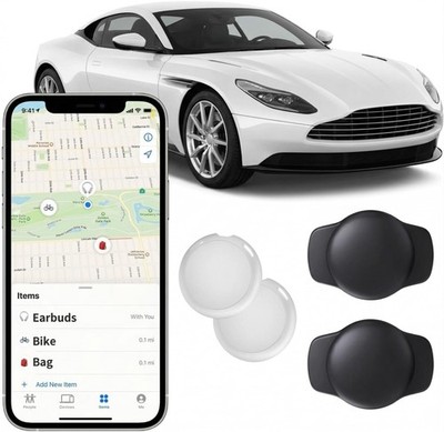 2 Pack GPS Tracker for Vehicles with Magnetic Case Work with Apple Find MyiOS...