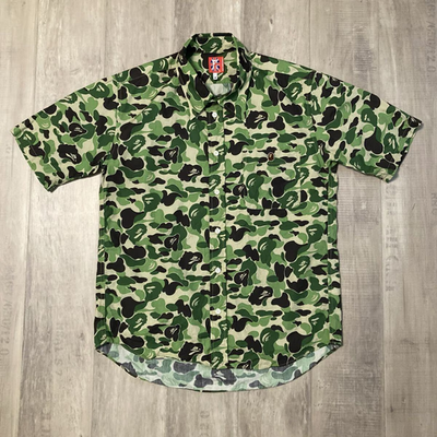 Vintage BAPE ABC CAMO Green Shirt a bathing ape NIGO Size M | eBay