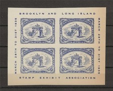US 1935 Stamp Exhibition Brooklyn & long Island Club Balisea Cinderella MNH