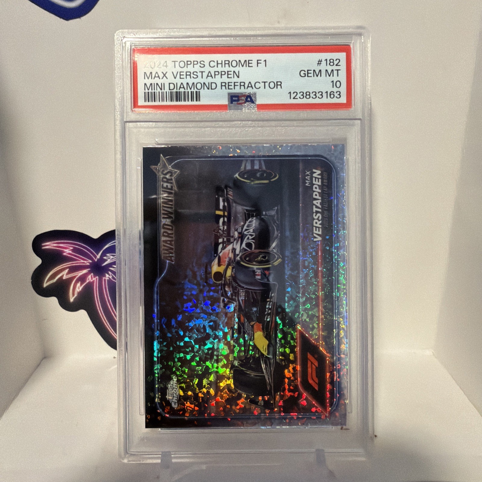 Topps Chrome Formula 1 Max Verstappen PSA 10 Slab Card Lot Sequential Refractor view 5