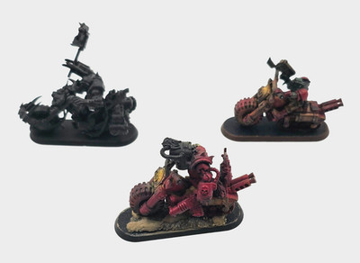 Ork Warbiker Warbikers Mob Space Orks Bike Bikes Warhammer 40K painted
