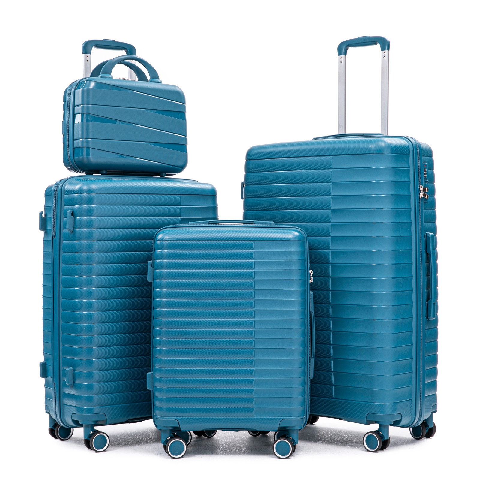 Set 20/24/28in Suitcase W/14in Cosmetic Case Blue