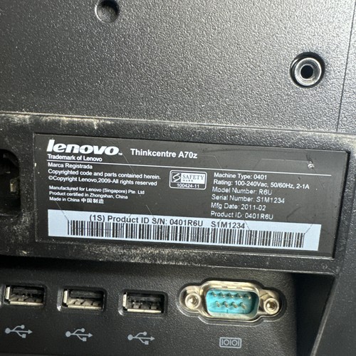 Lenovo ThinkCentre A70z All-In-One Intel Core 2 Duo 2.8GHz 4GB RAM - Picture 3 of 7