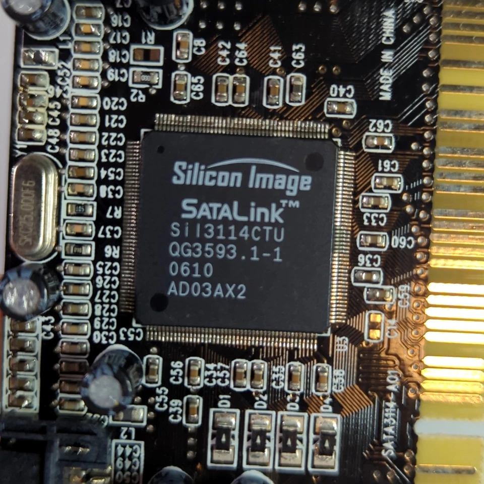 Silicon Image SiI3114 4-Port SATA II PCI RAID Controller Card - Tested - Image 4 of 4