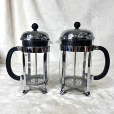 Bodum Chambord Cafetera Prensa Francesa Lote 4 Tazas y 8 Tazas Vidrio Cromado
