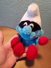 Copyrighted PEYO 1983 Smurf Masked Smurfer RARE Find Collectible Plush 7" Stuff