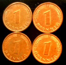 BRD Deutschland 1 Pfennig 1988 D F G J kompletter Jahrgang Set