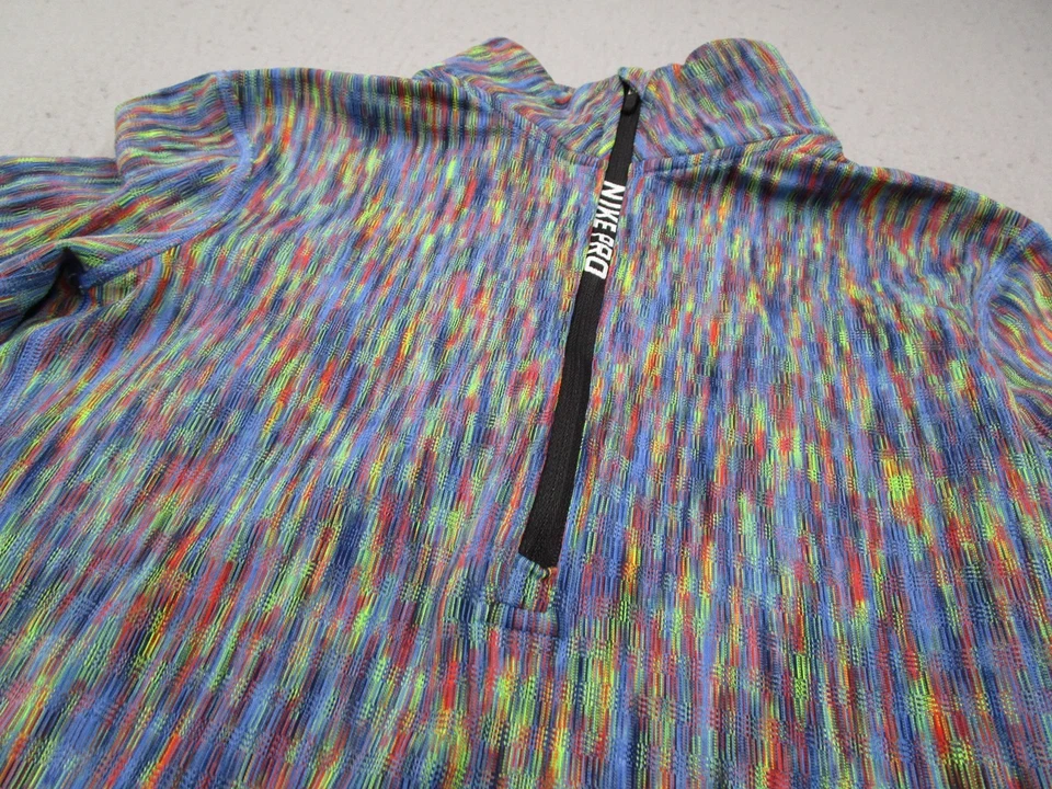 Pullover Nike Pro Mujer Mediano Multicolor Hipercálido 1/4 Cremallera Flyknit Rendimiento Foto 2 de 4