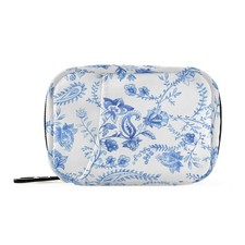 Blue and White Flower Pill Organizer Box Case Container Holder 7 Days Weekly ...