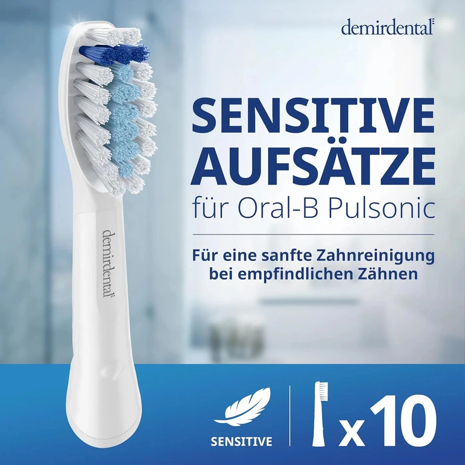 Lot of 10 Demirdental Sensitive Brush Heads for Oral-B Pulsonic  - Image 2 of 4