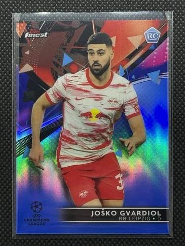 Josko Gvardiol Blue Refractor /150 RC | 2021-22 Topps Finest UCL #90 Rookie