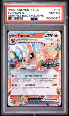 2025 POKEMON PRE EN-PRISMATIC EVOLUTIONS #014 FLAREON EX PSA 10 | eBay