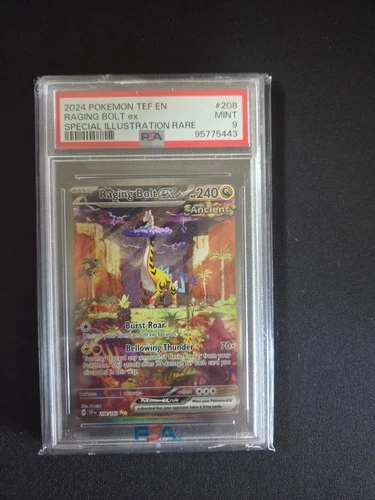 Pokemon 2024 Raging Bolt ex Temporal Forces #208 PSA 9