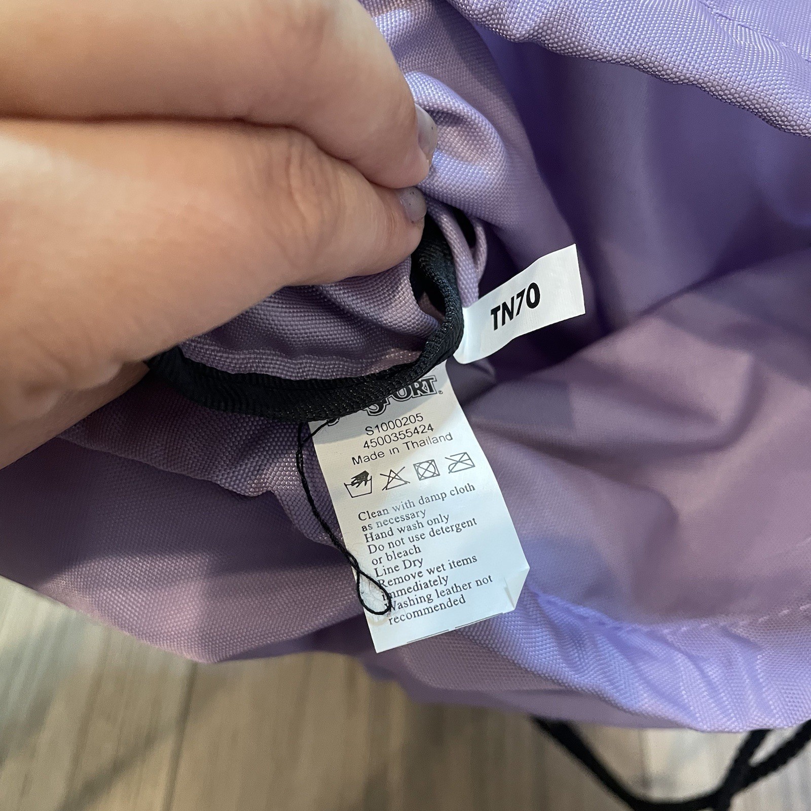 Jansport Purple drawstring backpack Lavender - image 6