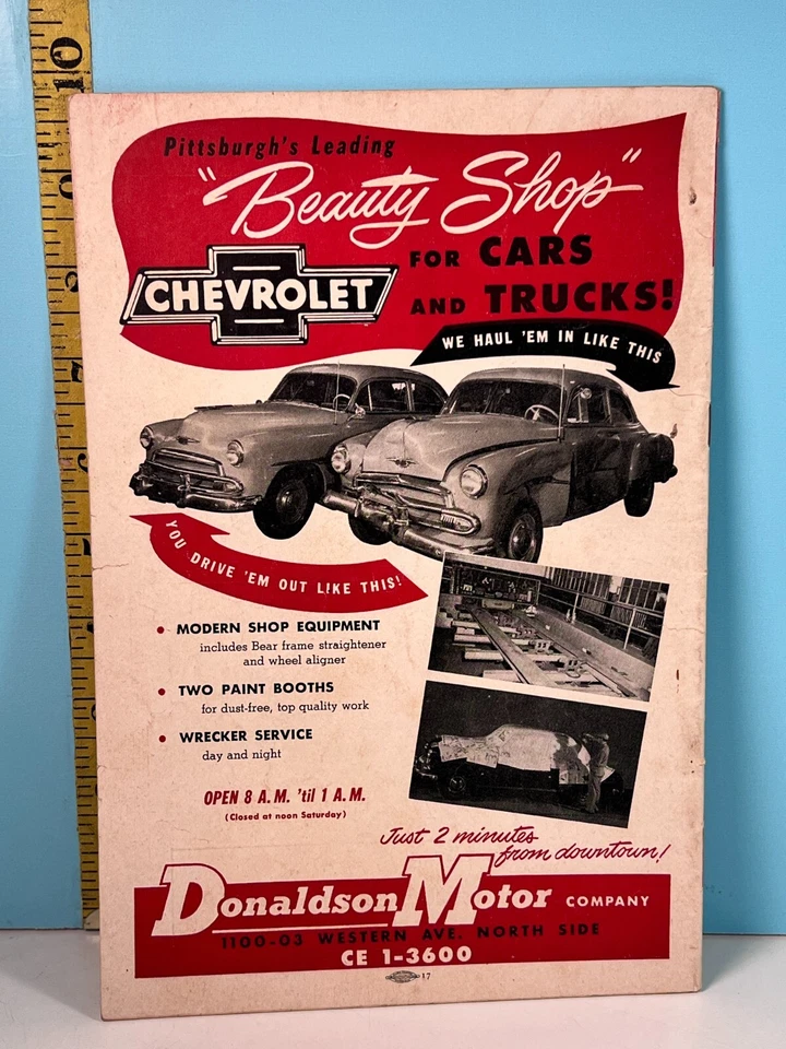 🔥1952 Pittsburgh Pirates Baseball Program vs Braves Unscored HIGH GRADE🔥 - Image 4 of 4