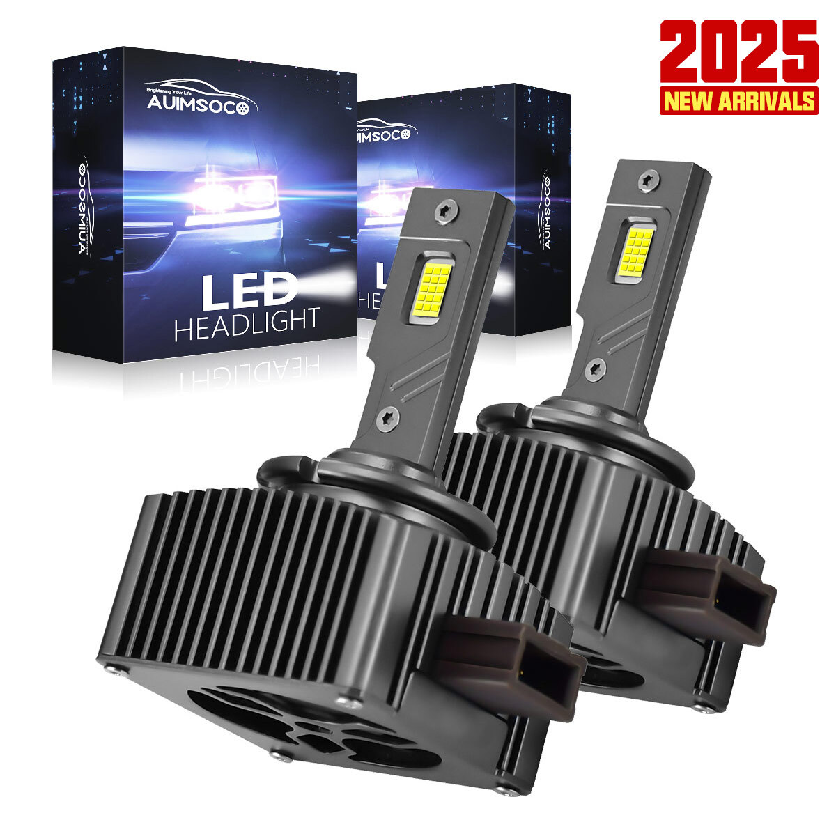 D1S D1R 120W LED Headlight Bulbs 6000K White HID Xenon Conversion Kit 2PCS