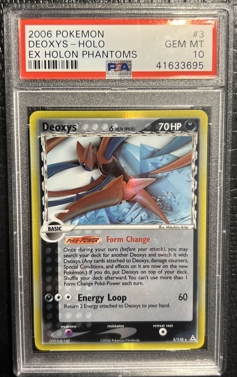 PSA 10 2006 Pokémon Deoxys - Holo EX Holon Phantoms #3 Gem PSA 10 2006 Pokémon Deoxys - Holo EX Holon Phantoms #3 Gem
