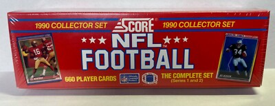 Score NFL Football Cards Complete Set 1990 Box Factory Sealed Series 1 & 2 MINT