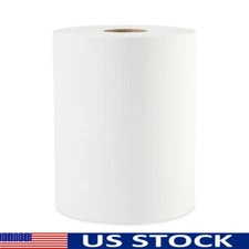 Hardwound Paper Towel 1 Ply 800' Absorbent 6 Rolls Dispenser No Perforation New