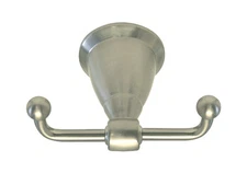 Brushed Nickel Bathroom Accessories Double Robe Hook Bath Accessory Hardware