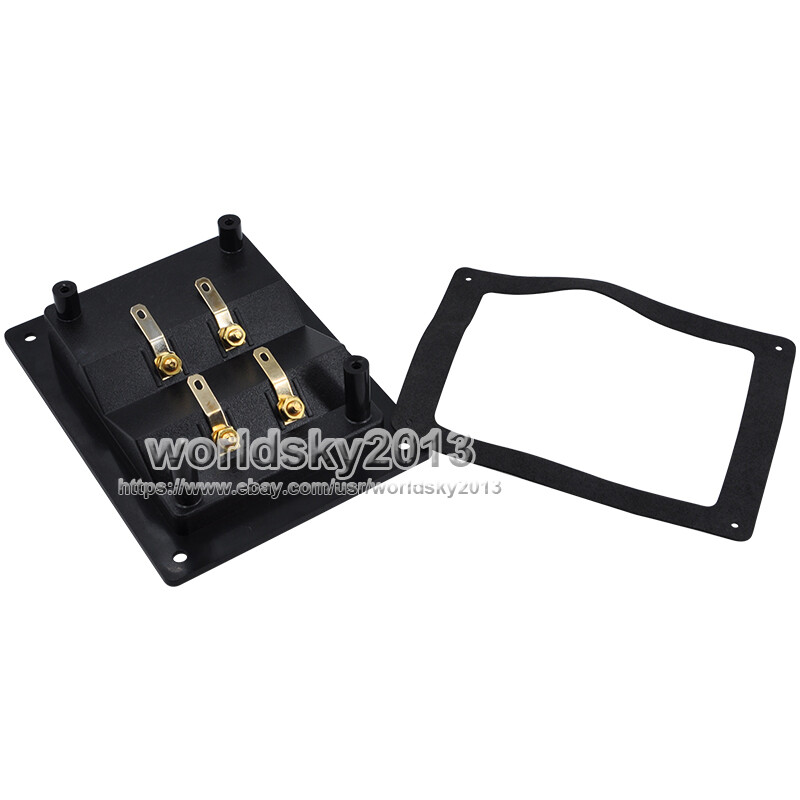 Boîte De Jonction Enceinte 4 Voies - 122x96mm - Bornes Cuivre - NEUVE