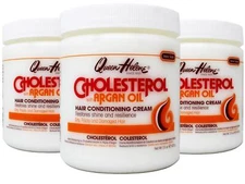 QUEEN HELENE Cholesterol with Argan Oil Conditioning Hair Crème 15 oz 3 Pack
