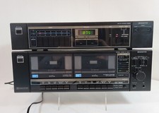 Sanyo JT340 Tuner RD W340 Cassette Deck Black