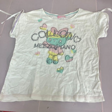 Mezzo Piano T-shirt Tops 150cm Short Sleeve White Bear Pastel Heart Ribbon Rare