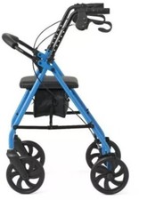 Medline Guardian MDS86840EBS Basic Steel Rollator Walker w/ 6  Wheels Light Blue