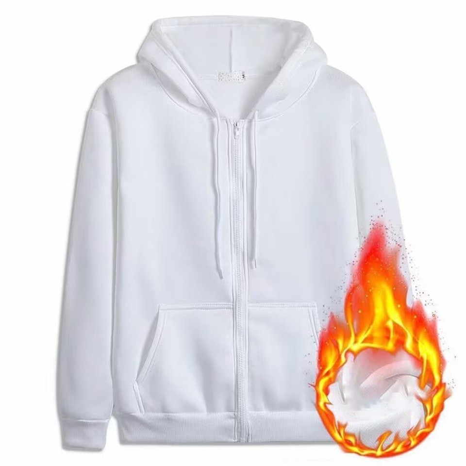 ALWAYSONE Men's Zip-Up Fleece Hoodie - Soft Brushed Lining, Pocket, Sizes S-3XL, Multiple Colors - View #6