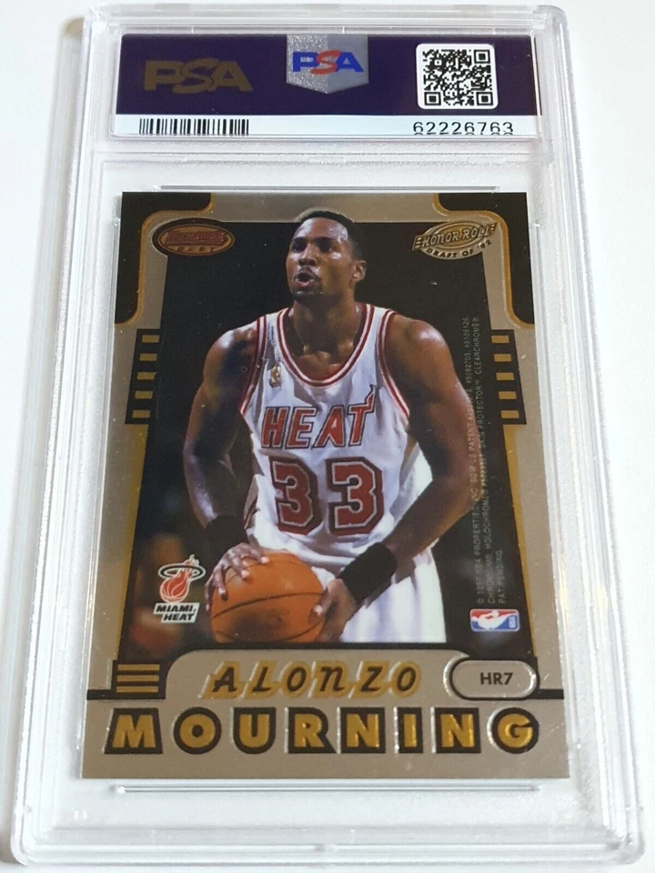 1996 Bowman's Best Shaquille O'Neal Alonzo Mourning Honor Roll - PSA 10 (POP 6) - Image 2 of 2