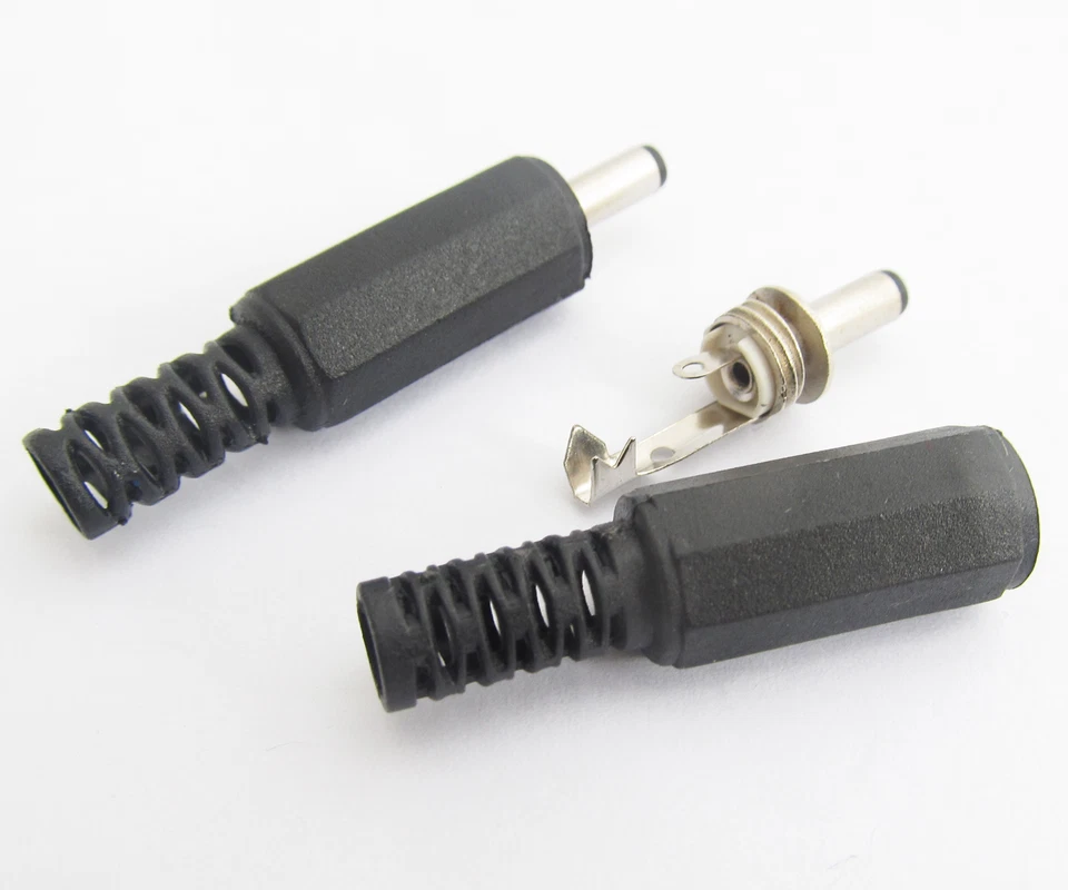 100pcs 3.5mmx1.35mm 3.5x1.35 DC Power Male Plug Connector Plastic Cover Black - Image 4 of 4