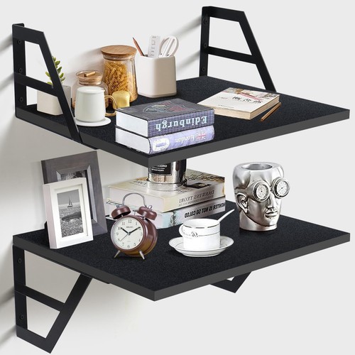 Set Of 2 Deep Floating Shelves Wall Mounted Book Shelf For Living Room Bedroom S