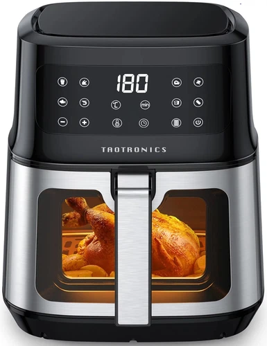TaoTronics Air Fryer, 8-in-1 Airfryer Oven with Viewing Window Smart Touch 5.3 Q